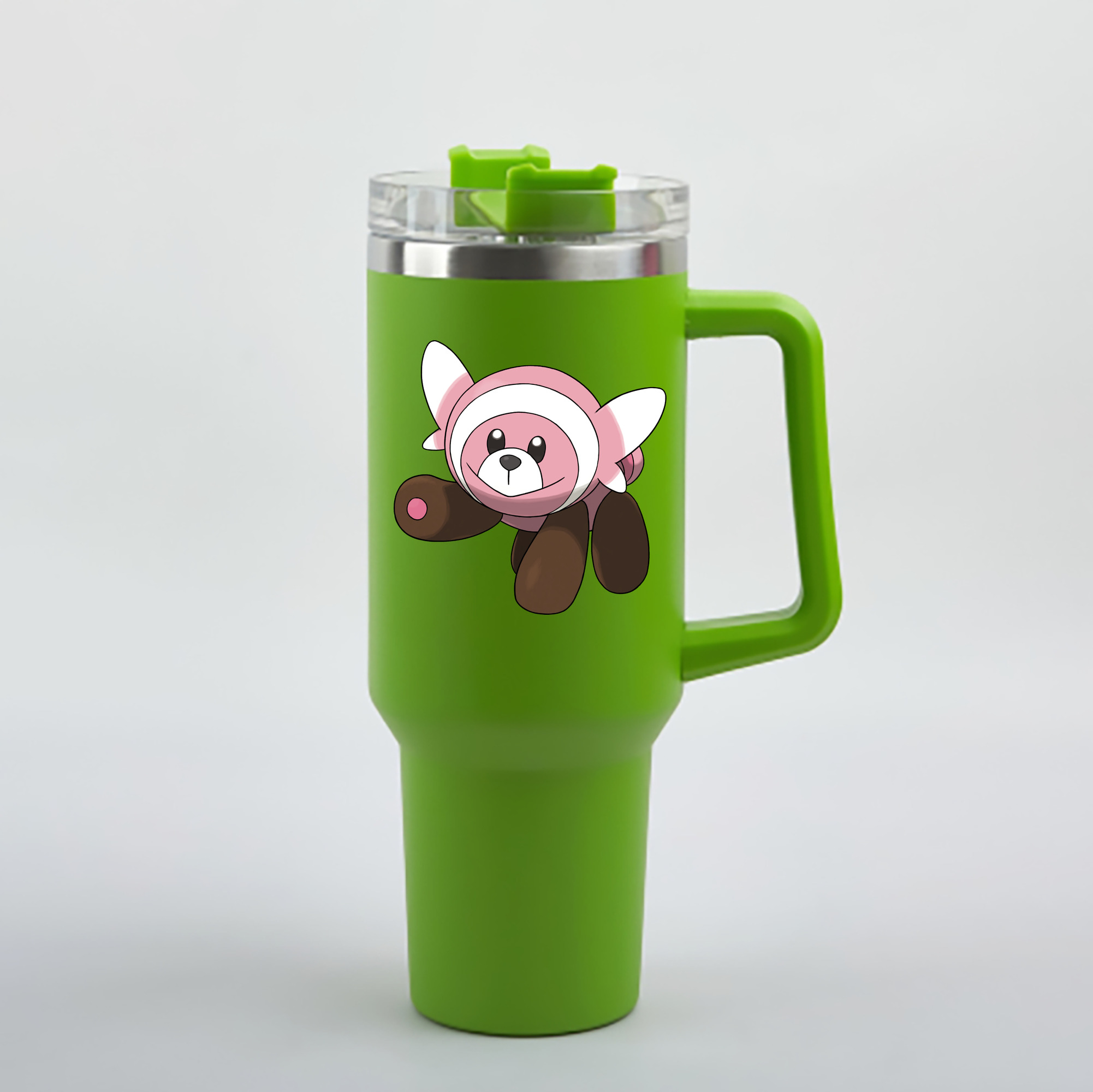 （画像用） ポケットモンスター Pokémon 1200mL車用タンブラー - クリスタルステッカー（プラスチックストロー付き）